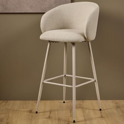 Barkruk Eleanor - 54x52x105cm - beige stof Barkruk Eleanor - 54x52x105cm - beige stof