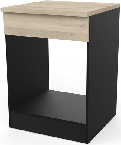 Onderkast voor fornuis Romanie 60 cm-Kronberg eik/matzwart