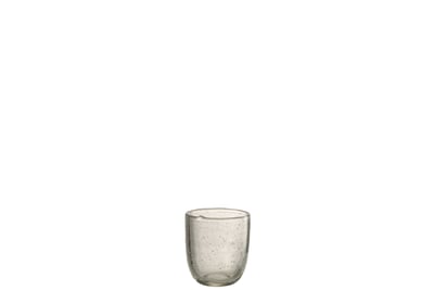 Theelichthouder bubbels glas transparant small Theelichthouder bubbels glas transparant small