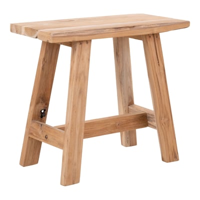 Teak houten Barcelona bank - natuurlijke afwerking - 50x25x45 cm Teak houten Barcelona bank - natuurlijke afwerking - 50x25x45 cm
