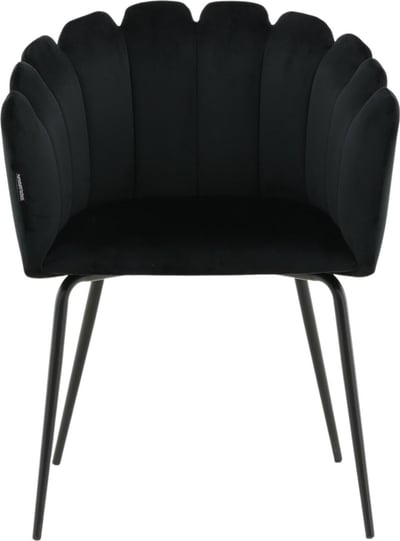Eetkamerstoel Limhamn Venture Design - Polyesterfluweel - 54x77x61 cm - Zwart