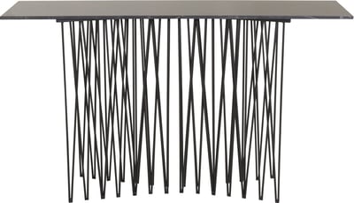 Bijzettafel Stone - Kunststeen/Zwart - 130x37 cm