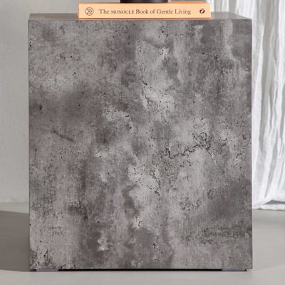 Bijzettafel York - MDF marmerlook - 40x40x45 cm - Grijs