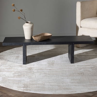 Salontafel Yakunik - Rubberhout & Zwart MDF - 120x38 cm