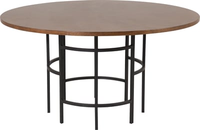 Ronde Eettafel Copenhagen Venture Design - Fineer - ⌀140cm - Bruin/Zwart