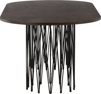 Ovale Eettafel Stone Venture Design - MDF Mocca - 220x100 cm - Zwart