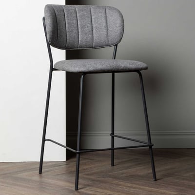 Barstoel Bell - Polyester Grijs - 49x95x45 cm