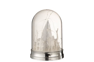Stolp kerst led acryl wit large