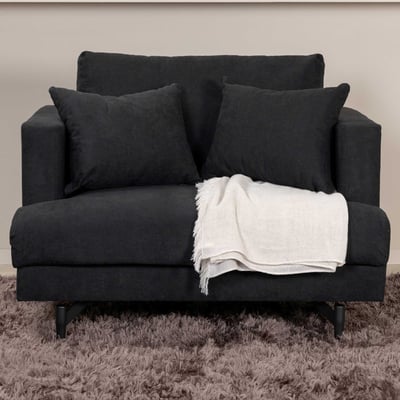 Fauteuil Sofia - Polyester - 92x82x104 cm - Zwart