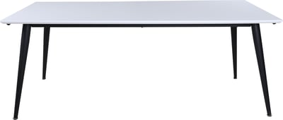 Eettafel Jimmy Venture Design - Uitschuifbaar HPL - 195x90x76cm - Wit/Zwart