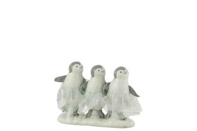 Pinguin 3delig poly wit/grijs
