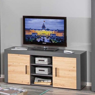 Tv-meubel Corva 134cm 2 deuren - eiken decor Tv-meubel Corva 134cm 2 deuren - eiken decor