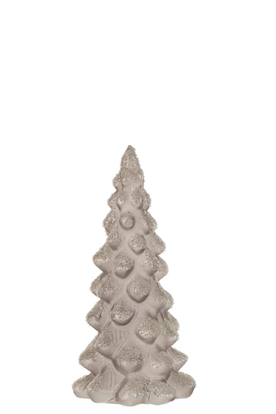 Kerstboom deco suiker glas frosted grijs small
