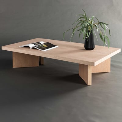 Salontafel Bassholmen - MDF wit gelakt - 140x80x30cm