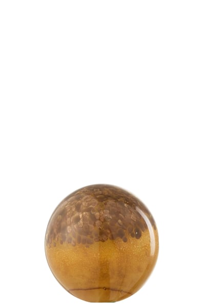 Presse papier lagen glas bruin/oker small