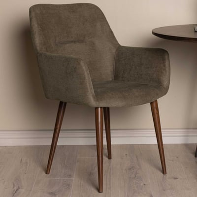 Eetkamerstoel Tomorrow - Staal - 64x87x58cm - Bruin