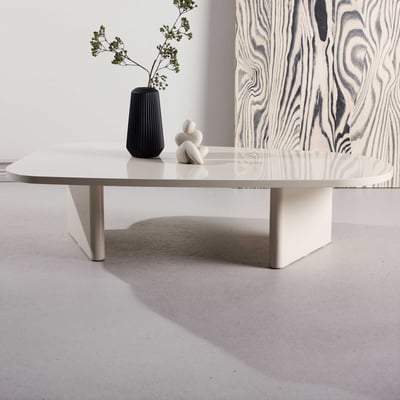 Salontafel Grönvik - MDF - 130x65cm - Glanzend Beige