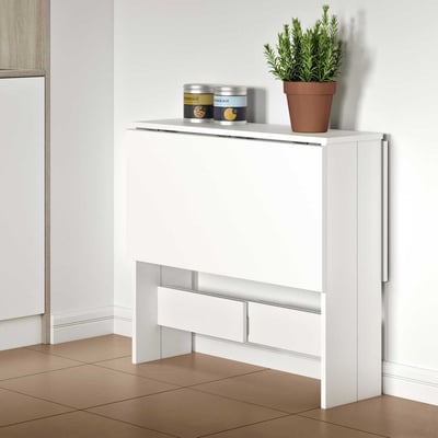 Opklapbare eettafel Papillon 103 cm - wit