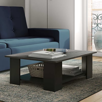 Salontafel Square 67x89 - zwart/beton Salontafel Square 67x89 - zwart/beton