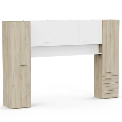 Brugkast Tidelle-mat wit/eikdecor