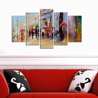 Melody Decoratief MDF schilderij (5 stuks) | 100% MDF | 110 x 60 cm