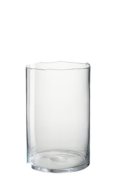 Windlicht onregelmatige rand glas transparant hoog