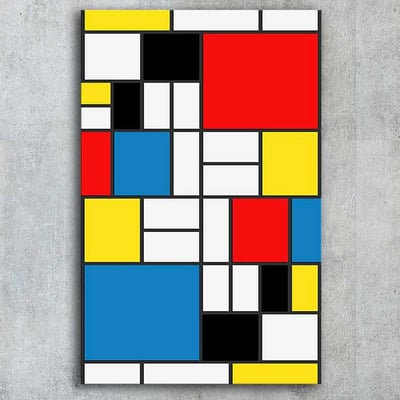 Multicolor Canvart Decoratief Schilderij | 100% Suede Canvas (45x70 cm)