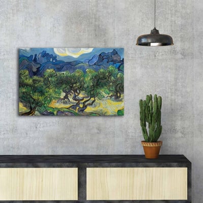 Multicolor Canvas Schilderij van Canvart | 100% Suede, Houten Frame