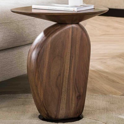 Art Solid Acacia Bijzettafel - Warmbruine Afwerking