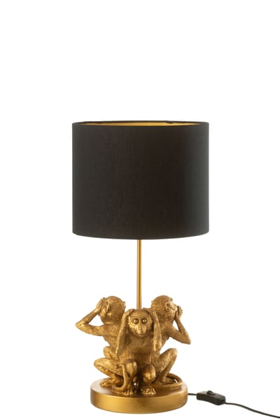 Lamp tafel aap 3delen poly goud Lamp tafel aap 3delen poly goud