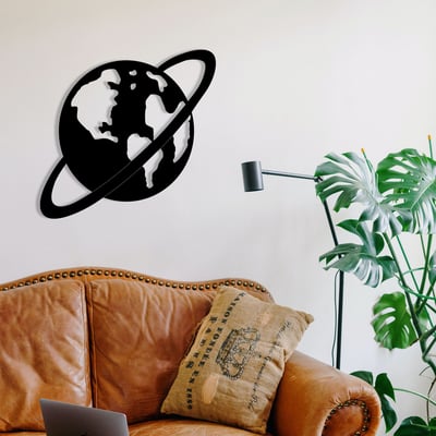 Wallity Decor Metalen Wandaccessoire | 100% Metaal | Zwart Wallity Decor Metalen Wandaccessoire | 100% Metaal | Zwart