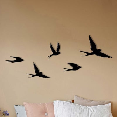 Enzo Decoratieve metalen wandaccessoire | 100% METAAL | 5 stuks