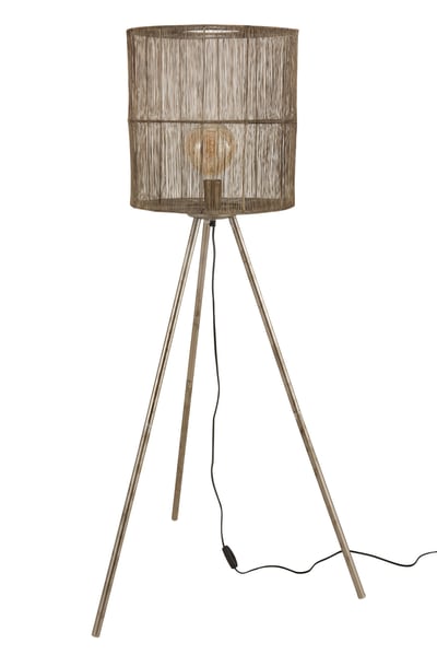 Staande lamp metaal antiek bruin large