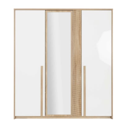 Kledingkast Alto 197cm , 3 deuren - sonoma eik/wit
