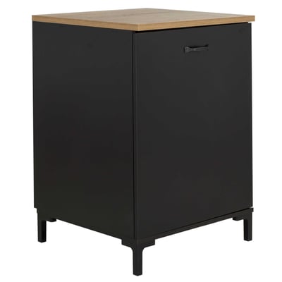 Onderkast Manno 60cm met 1 deur - zwart/eik Onderkast Manno 60cm met 1 deur - zwart/eik