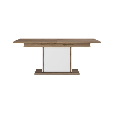 Verlengbare eettafel Magda | 235 x 90 x 77 cm | Brown High Gloss White Verlengbare eettafel Magda | 235 x 90 x 77 cm | Brown High Gloss White