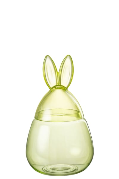 Pot konijn glas groen small