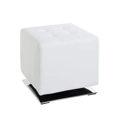 Draaikruk met chromen onderstel | Wit | 90 kg draagvermogen
