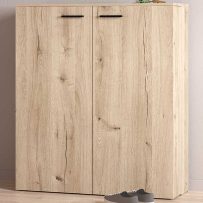 Schoenenkast Cuba - 100x33x114cm - 2 deuren - eikendecor