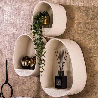 Set van 3 wandschappen Goutte - Marmer composiet