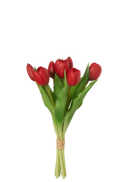 Boeket tulpen 7stuks pu rood small