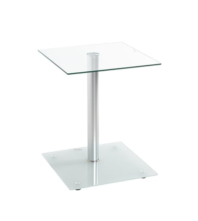 Bijzettafel met legplank van veiligheidsglas | 6 kg draagvermogen