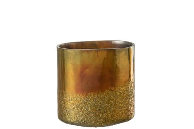 Windlicht spiegel goud glas extra large