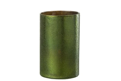 Windlicht spiegel groen glas large