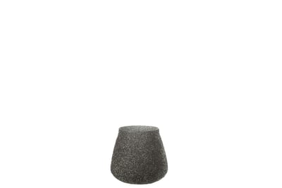 Theelichthouder glitter glas paars small