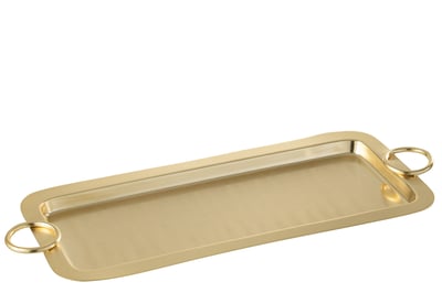 Plateau mile mat metaal goud large