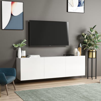 White TV-meubel | 100% MELAMINE | Wit