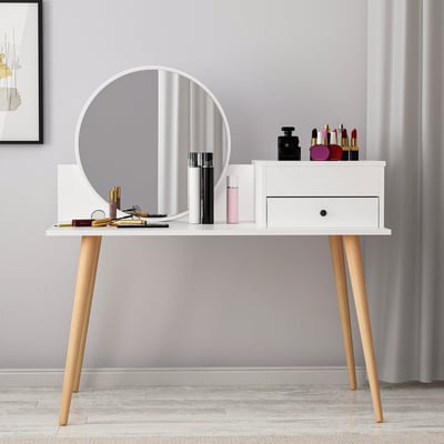Make-uptafel Woody Fashion | 120 x 60 x 96 cm | Wit Make-uptafel Woody Fashion | 120 x 60 x 96 cm | Wit