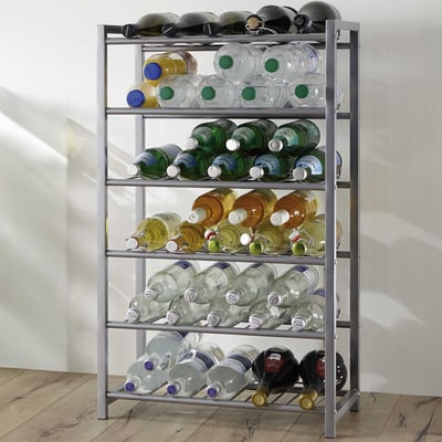 Flessenrek | 54 x 31 x 90 cm | Grijs / Metaal
