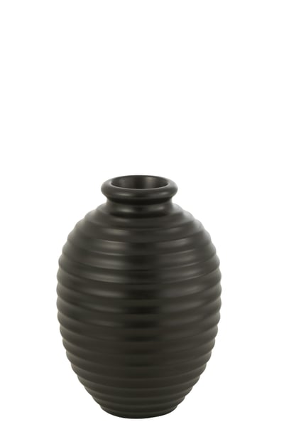 Bloempot ovaal terracotta zwart small